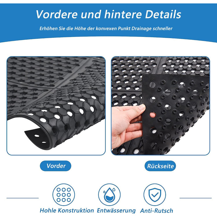 Гумовий килимок, кільцевий гумовий килимок, стільникові килимки, великі гумові вхідні килимки для зовнішнього використання, нековзний килимок для дверей, перфорований килимок для дверей, килимове покриття для вулиці, протиковзкий килимок, килимок для улов