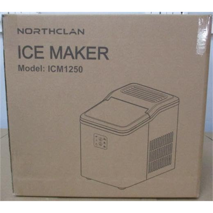 Переможець тесту машини для кубиків льоду 14 кг Льодогенератор Самоочисний льодогенератор, 2 розміри кубиків льоду, час виробництва 6 хв, тиха машина для приготування кубиків льоду до 40 дБ, інфрачервоний датчик, нержавіюча сталь, NORTHCLAN