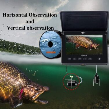 Підводна камера для риболовлі Підводний ехолот Інфрачервоний світлодіодний портативний відеокамера для риболовлі LCD монітор Каяк Човен Морська риболовля