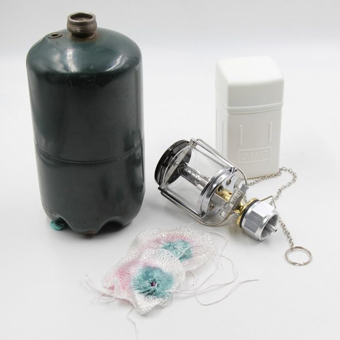 Газовий ліхтар Veemoon Mapp із вбудованою системою запалювання, портативний кемпінговий ліхтар, ліхтар для намету, міцний матеріал, компактний, в комплекті абажур та футляр