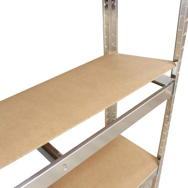 Посилений стелаж, Безболтовий стелаж, 200x100x30 см, Архівний стелаж, Посилений стелаж, Стелаж для зберігання, Стелаж для підвалу, Металевий стелаж, Стелаж для гаража, Стелаж для документів, 2 шт.