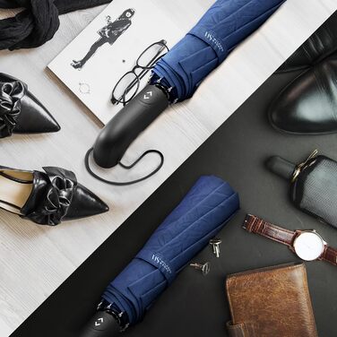 Парасолька складна парасолька незахищена від шторму автоматична сумка для парасольок з відкритим доступом, чорна Чоловіча жіноча д