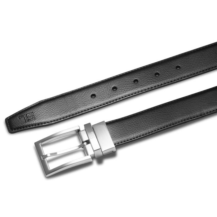 Ремінь чоловічий шкіряний Semi Line Black/Brown (P8231-0 L)