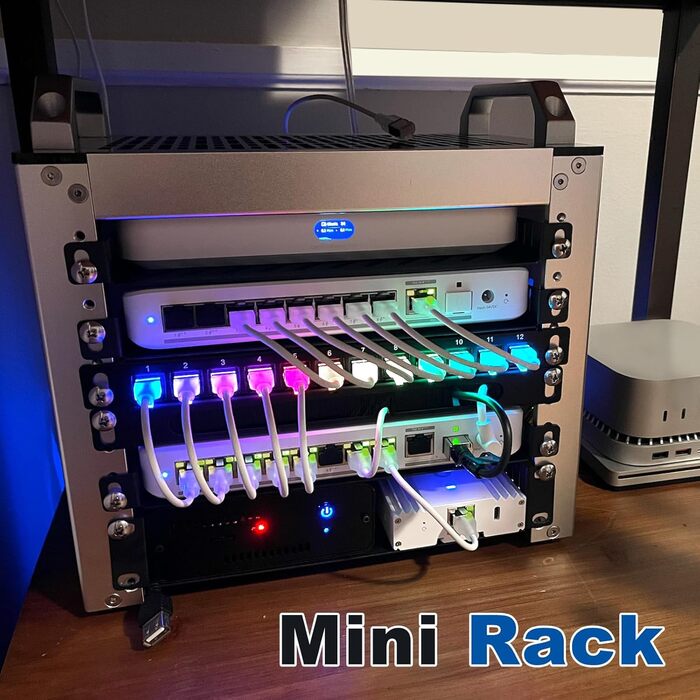 Мережева шафа GeeekPi 4U, 10-дюймова стійка для мережевого, серверного, аудіо- та відеообладнання, монтування в стійку DeskPi RackMate T0