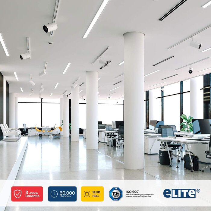 Світлодіодна трубка eLITe T5, 51,7 см, 7 Вт, дуже яскрава, 720 лм, 840, 4000 кельвінів, універсальний білий, ТІЛЬКИ ДЛЯ EVG, 140 градусів, однорідне світло, довговічність 50 000 год, гарантія 3 роки