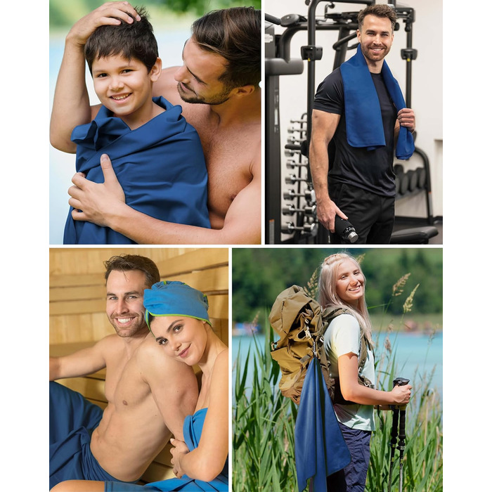 Рушники з мікрофібри Fit-Flip - компактні та легкі - швидковисихаючий рушник з мікрофібри - як дорожній рушник, спортивний рушник,