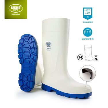 Захисні черевики Steplite Easygrip S4 для чоловіків та жінок зі сталевим носком, нековзні робочі черевики, стійкі до хімічних мийних засобів, харчова промисловість, ізолюючі, білі, EU 45