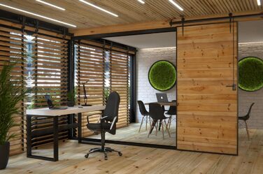 Офісне крісло, стілець для роботи, ергономічний, з підлокітниками, чорна тканинна оббивка, 110 x 56 x 45, 9020AG20, Trend SY 10