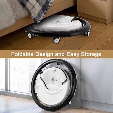 Складані дитячі ходунки - Підходять для коліс висотою 66-80 см, допоміжні засоби для ходьби для хлопчиків та дівчаток, тихі, з захистом від перекидання, складаний стільчик (білий)