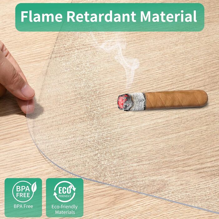 Прозорий захисний килимок для підлоги NATRKE, розмір 122x92 см, килимок для офісного стільця, килимок для обертового стільця, килимок для робочого стільця для твердих підлог, килимок для паркетної підлоги, килимок з ПВХ для ламінованих та паркетних підлог