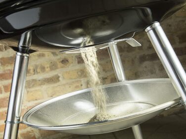 Гриль для вугілля Weber Compact Kettle, діаметр решітки 47 см, решітка для барбекю з порцеляновою емальованою кришкою та чайником,