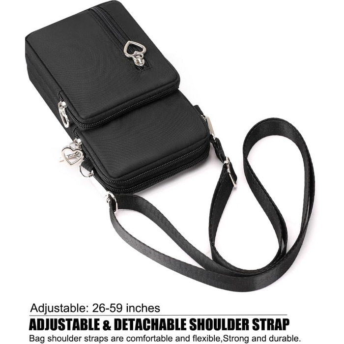 Жіноча сумка через плече DuoLmi невелика, жіноча сумка через плече, нейлонова міні-сумка для мобільного телефону невелика сумка че