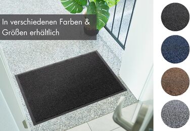 Килимок для дверей andiamo Easy - Килимок для входу, килимок для бруду та килимок для прихожей - Килимок для передпокою ефективно поглинає бруд - 120 x 180 см антрацитового кольору 120 x 180 см (Прямокутний) Антрацит