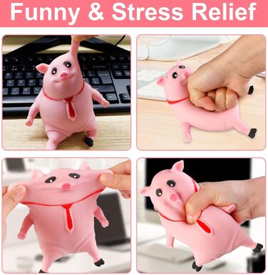 XIKTTK Anti Stress Pig Squeeze Toy, Toy Pig, Stress Ball Pig, Stress Pig, Pig to Hit, Angry Pig Adults Large, Anti Stress Pig Rubber XXL, XIKTTK Anti Stress Pig Squeeze Toy, Toy Pig, Stress Ball Pig, Stress Pig, Pig to Hit, Angry Pig Adults Large, Anti St