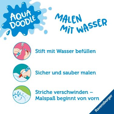 Перша розмальовка для дітей від 18 місяців - Набір розмальовок для розфарбовування водою без плям - з килимком і ручкою, іграшка від 1,5 років Single Aqua Doodle 2023 - Тварини, 4564 Aquadoodle Animals -