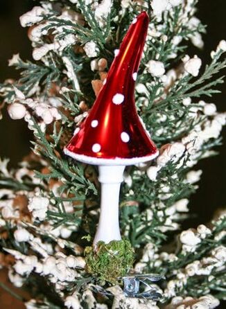 Набір ялинкових прикрас мухомор 3 шт Lauschaer Glaskunst-Christbaumkugel