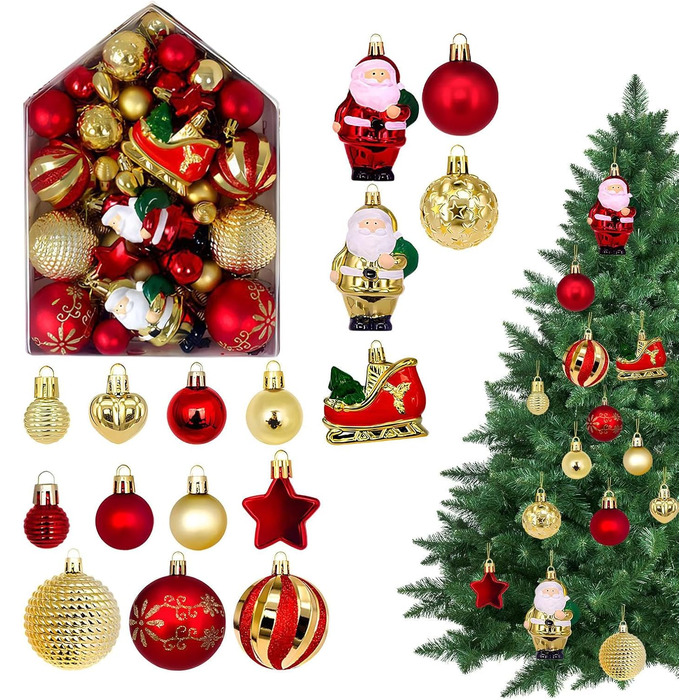 Набір ялинкових кульок 72 шт Generic