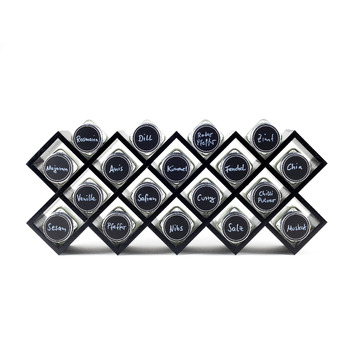 Дерев&39яна підставка для спецій сертифікована FSC підставка для спецій для шафи підставка для спецій для дверцят шафи, кухонний органайзер без свердління (чорний)