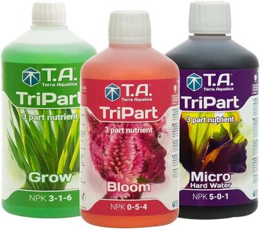 Добриво для гідропоніки, жорстка вода Flora QT Series, FloraGro, FloraBloom і FloraMicro, 1 л