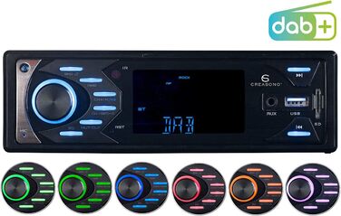 Автомагнітола Creasono MP3 з DAB, Bluetooth і функцією гучного зв'язку, USB, SD, 4x45W