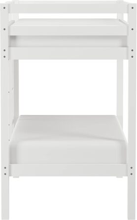 Двоярусне ліжко Hillsdale Caspian для дітей та підлітків, двоспальне, шоколадно-коричневе Casual Twin біле