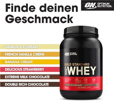 Протеїновий порошок Optimum Nutrition Gold Standard 100, смак надзвичайно молочного шоколаду, 896 г, 28 порцій