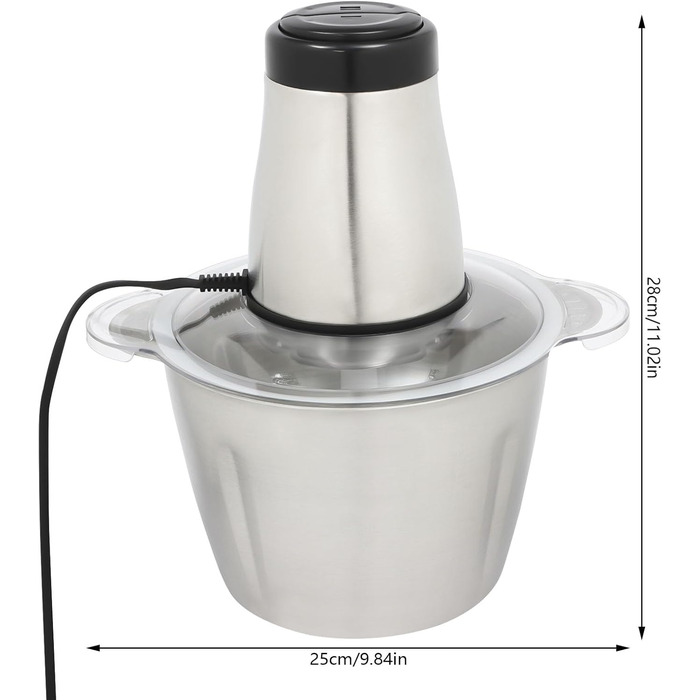 Електричний кухонний подрібнювач Silver, електричний кухонний подрібнювач Kitchen Aid, електричний кухонний подрібнювач для кухні та столу