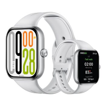 Розумний годинник XIAOMI Redmi Watch 5, відстеження спорту та фітнесу, 2.07-дюймовий AMOLED-дисплей, 24 дні роботи від батареї, понад 150 спортивних режимів, моніторинг серцевого ритму, відстеження сну, водонепроникність 5 атм, GPS, Android та iOS, срібля