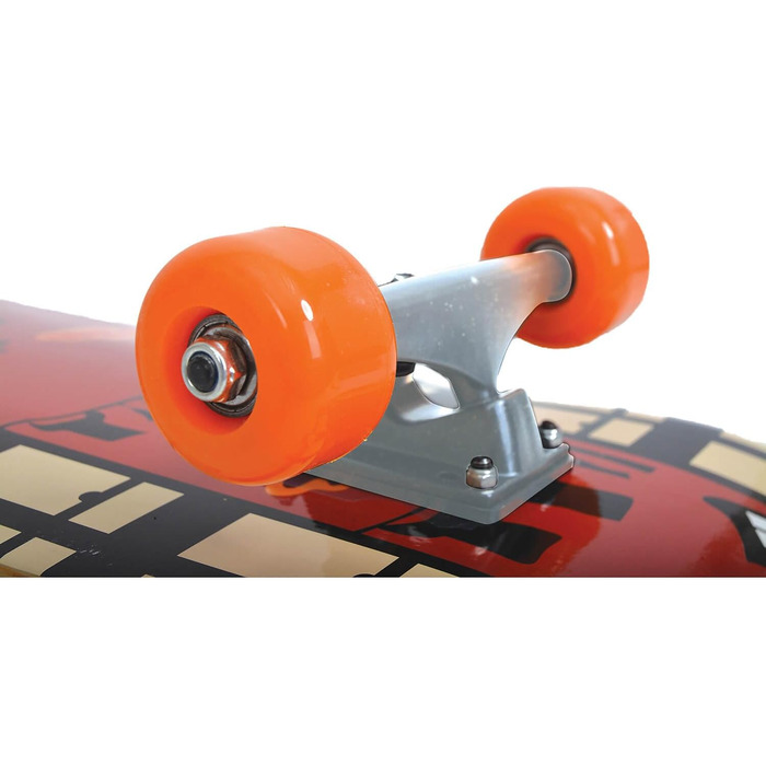 Скейтборд Kicker 31" Red Parkour - повний комплект для початківців, 9-шарова увігнута дека з подвійним кік, ABEC-5 кулькові підшипники, 31 дюйм, дизайн Red Parkour, 510602