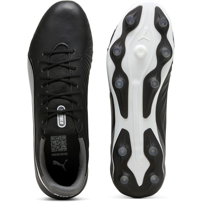 Футбольні бутси PUMA Unisex King Match Fg/Ag 40 EU Puma Black Puma White Cool Dark Gray