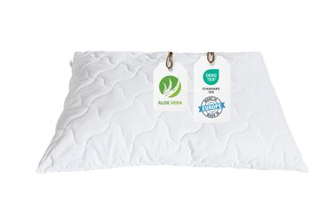Подушка BLUE MOON з алое вера 70x90, комфортна подушка для сну, дихаюча подушка від алергії, зимова та літня подушка, 100 зроблено в ЄС, 70x90 см