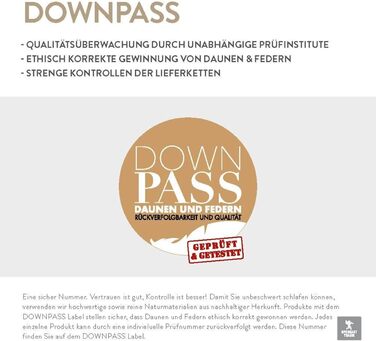 Подушка для шиї Dormabell Premium Down 40x80 см, ергономічна подушка із зовнішньою перегородкою 10 см, зовнішній шар зі 100 гусячого пуху, наповнювач із підтримуючими пружинами, бавовняний чохол