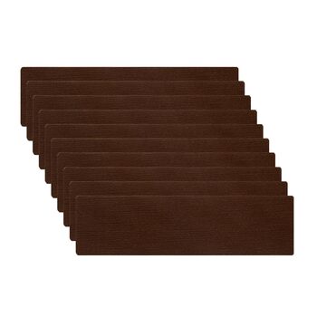 Килимки для сходів, ACESOME 10-штукові зносостійкі килимки для сходів, м&39який та зручний самоклеючий килимок для сходів, прямокутний килимовий покриття для сходів 80 x 20 см (кавовий)