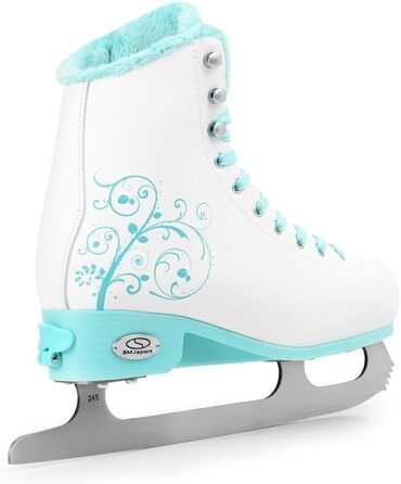 Регульовані ковзани SMJ Snowbella для жінок та дівчат, класичні ковзани, білі/м&39ятні Розміри 31-34, 35-38, 39-42 L (39-42)