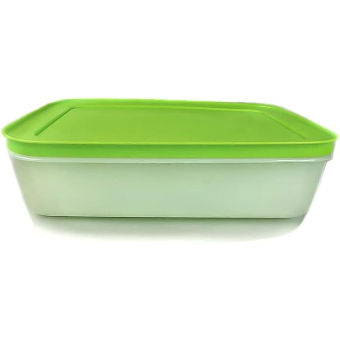 Контейнер для зберігання в морозильній камері Tupperware Ice Crystal 1000 мл, контейнер для морозильної камери, контейнер для холодильника, контейнер для продуктів, контейнер з кришкою, 1,0 літр, зелений