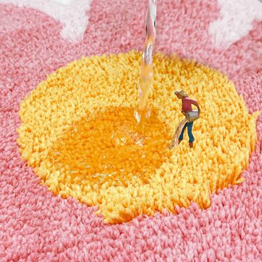 Килимок для вітальні Justup, квітковий килимок, м&39який протиковзкий килимок для ванної з високою гігроскопічністю, килимок для ванної, килимок для душу, килимок для дверей, килимок для ванної кімнати, вітальні, туалету, 50x50 см (рожевий)