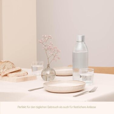 Багаторазова скляна пляшка об'ємом 1 літр з міцного переробленого скла з кришкою з міцного алюмінію, СУМІСНА ТІЛЬКИ з виробником газованої води Glassy