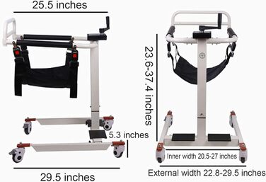 Портативне крісло для перенесення інвалідних візків Крісло для пересування з підйомом для перевезення пацієнтів вдома Сидіння з м'якими сидіннями та підйомниками для душу для людей похилого віку Приліжковий комод Інвалідний візок у ванній кімнаті