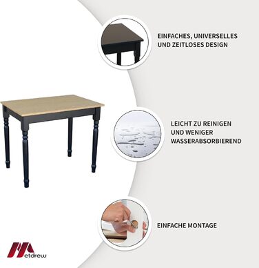 Дерев&39яний обідній стіл 90x60 см Компактний та стійкий З декоративними ніжками Для 2 осіб Невеликий кухонний стіл Скандинавський дизайн Стільниця Світлий дуб, 90 см x 60 см