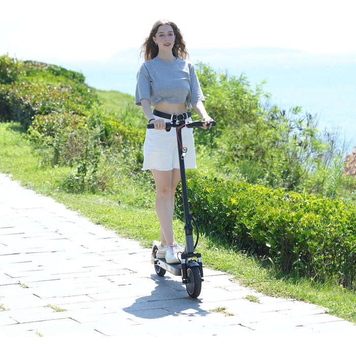 Електросамокат EVERCROSS EV85F з допуском до дорожнього руху (ABE), складаний електросамокат для дорослих із додатком - двигун 400 Вт, акумулятор 7,8 Аг, вага 15 кг, максимальне навантаження 120 кг, подвійне гальмо, два амортизатори 8,5 дюйма - акумулятор