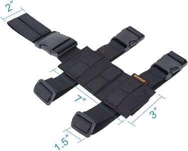 Тактична кобура на ногу з регульованою платформою Molle-модуль універсальний чохол на ліву/праву ногу чорний