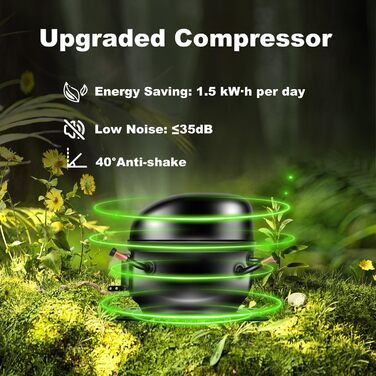 Електричний компресорний холодильник, автомобільний холодильник 50 літрів, 12/24/230 В, міні-холодильник для автомобіля, вантажівк