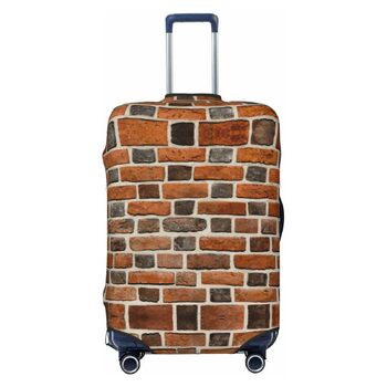 Чохол для валізи Цегляна стіна з еластичної тканини, захисний від подряпин та пилу, чорний, розмір 85 см