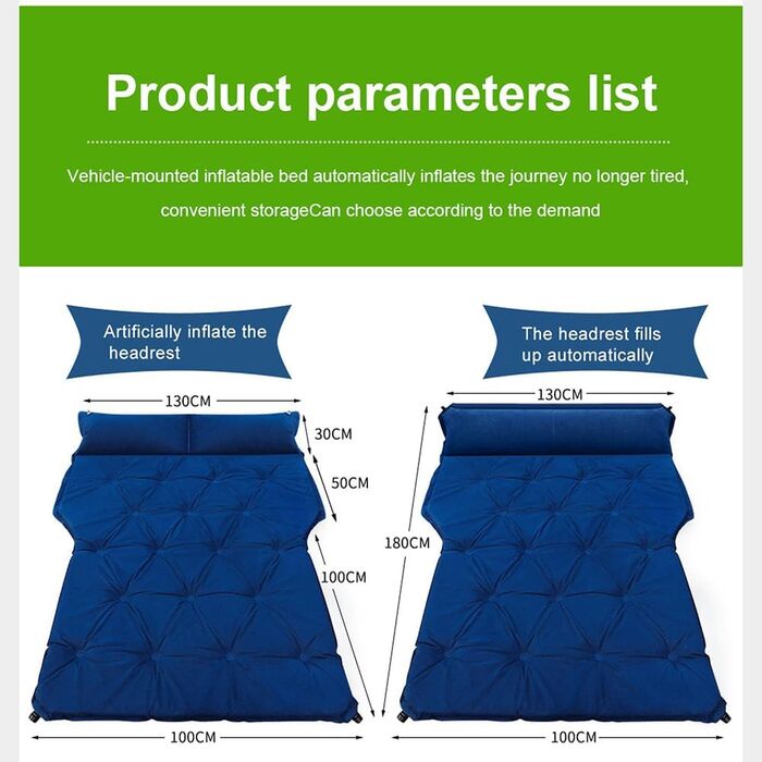 Надувний матрац для автомобіля, для Peugeot Rifter 2018-2024, портативний аксесуар для надувного матраца, комбіноване надувне ліжко, D звичайний D