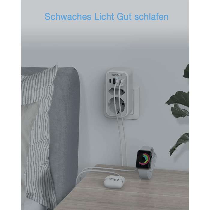 Подвійна вилка для розетки USB, багаторозеткова розетка з 4 вилками живлення USB, адаптер для розетки 2-місний вилка з USB, багато