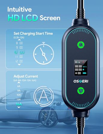 КВт, зарядний кабель для зарядного пристрою для електромобілів тип 2, зарядний кабель CEE 16A до типу 2, зарядний пристрій 7.5M 11