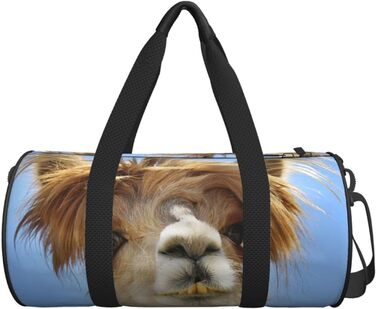 Дорожня сумка-циліндр з кумедним альпакою-ламою, спортивна сумка для чоловіків та жінок, сумка для подорожей, спортивна сумка