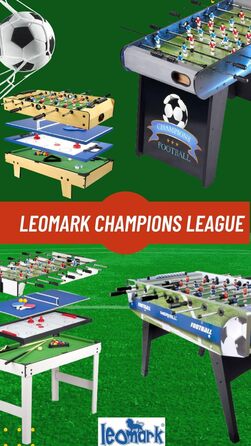 Мобільний дерев’яний ігровий стіл Leomark Multigame 4-в-1