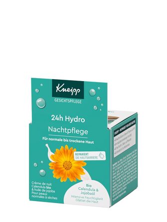 Крем для обличчя Kneipp Гідро-нічний догляд 24 години з органічною календулою та вітаміном Е для нормальної та сухої шкіри веганський 50 мл