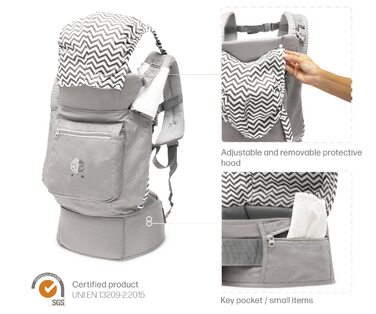 Ергономічна переноска для новонароджених 3 положення від 4 місяців до 18 кг версія 2.0 Marusipio Carries Сумка для немовлят 100 ба